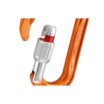 Karabina Petzl Attache Screw-Lock orange