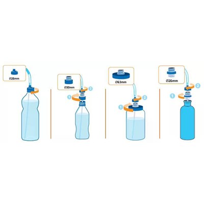 Hadice Source Convertube Adapror transparent blue